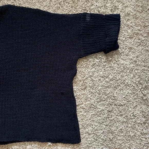 She and sky Black Knit Short Sleeve Oversized Sweater Size One Size - Picture 9 of 10